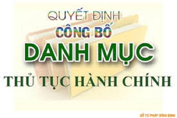 Quyết định bổ sung Danh mục thủ tục hành chính đủ điều kiện thực hiện dịch vụ công trực tuyến toàn...